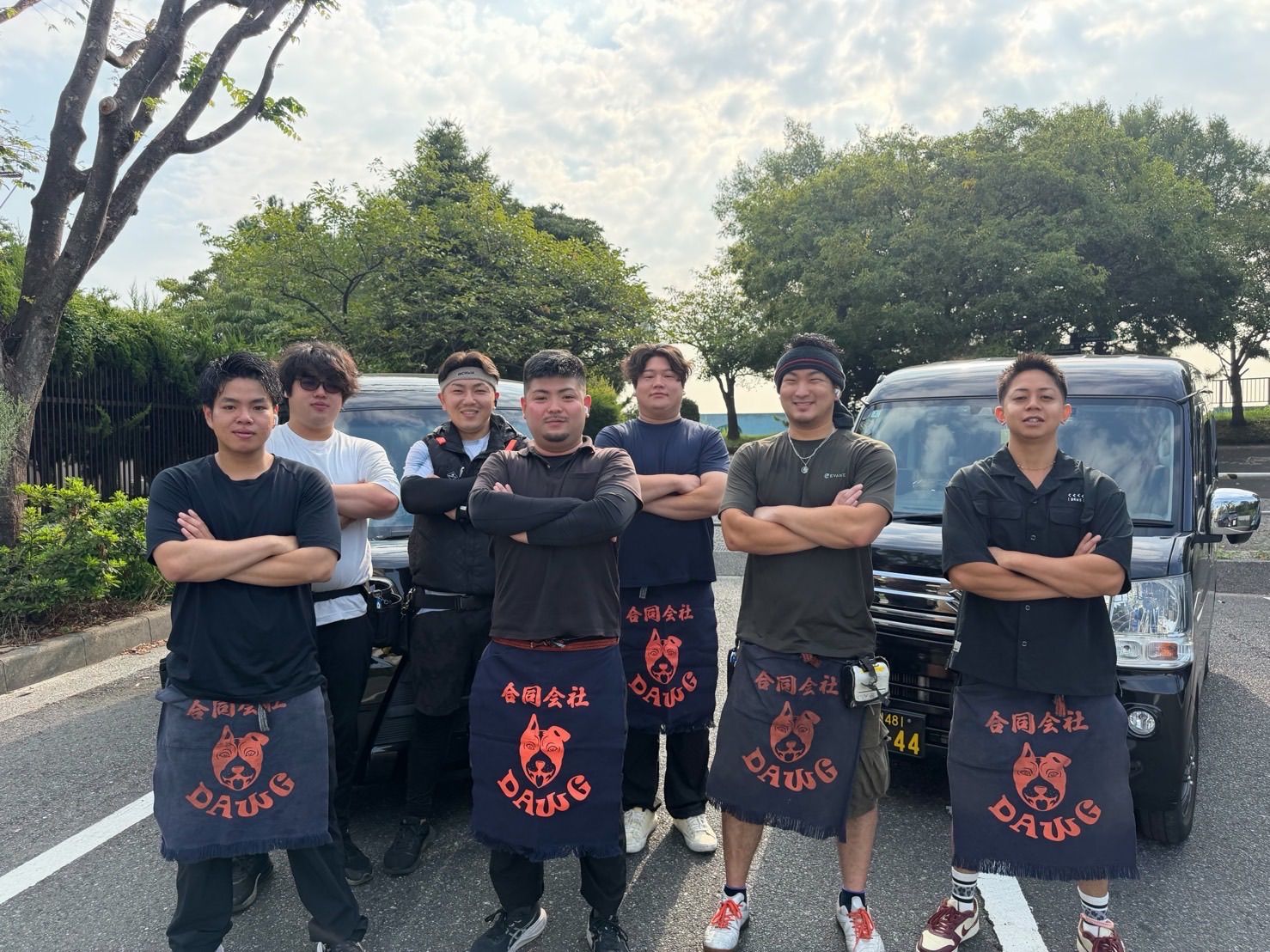 並んで立つドライバーたち